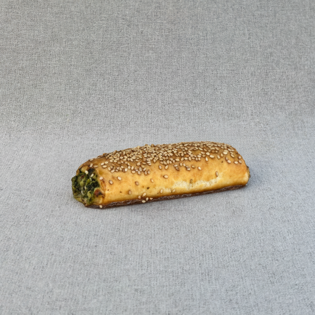 Roulé épinards, sérac et moutarde